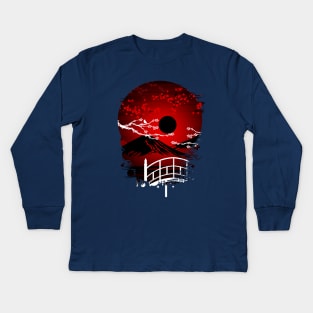 Red Blossom Kids Long Sleeve T-Shirt